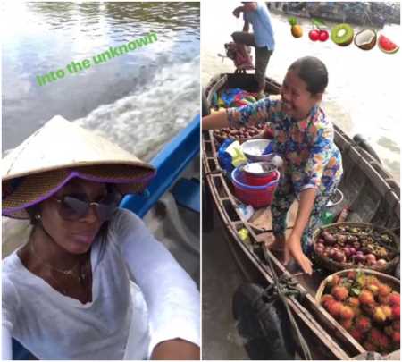 Siêu mẫu Naomi Campbell đến Việt Nam, đi chợ nổi miền Tây
